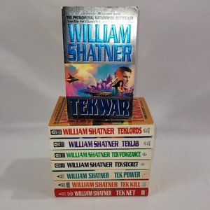 Tekwar Vintage 1989 William Shatner 8 Book Set Lot Ace Paperback